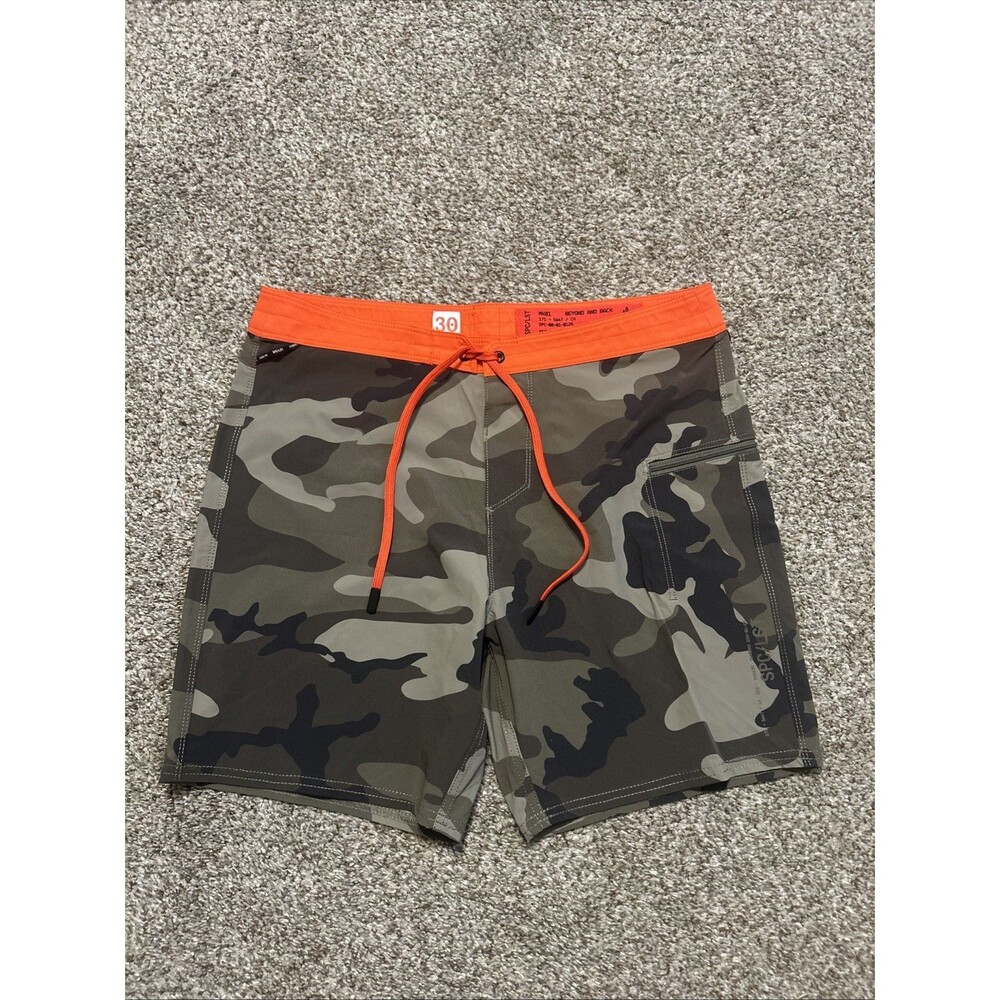 SPC/LST Solstice Active Shorts 7" Mens XL CamoDrawstring Elastic Athletic Sz 30